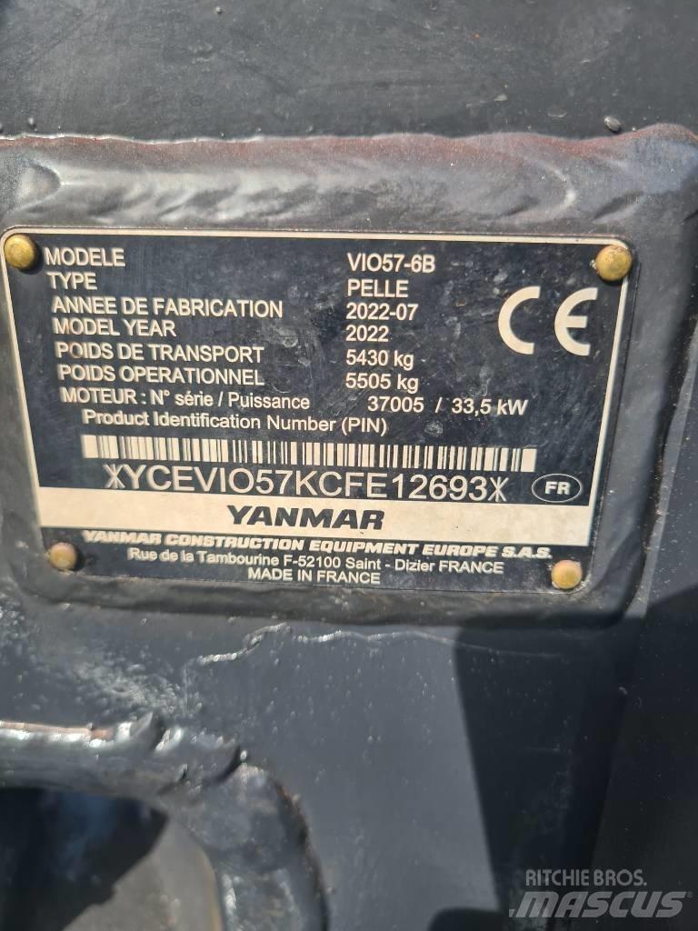 Yanmar Vio 57-6B Miniekskavaatorid < 7 t