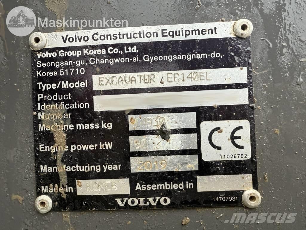 Volvo EC 140 EL Roomikekskavaatorid