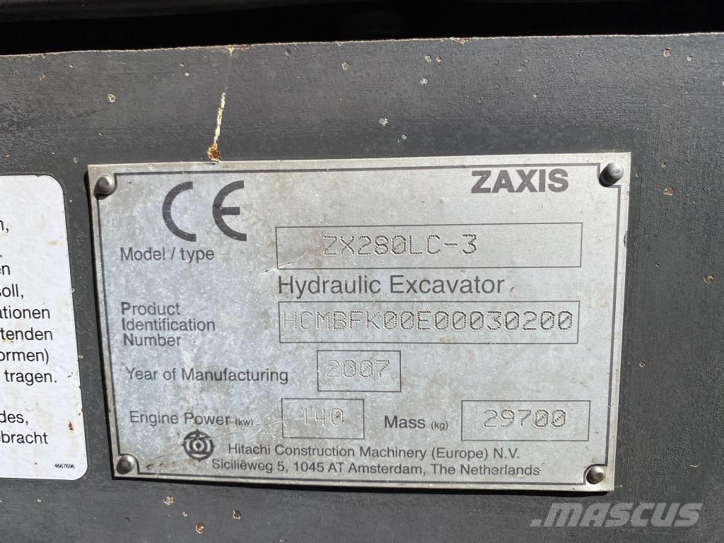 Hitachi ZX 280 LC-3 Roomikekskavaatorid