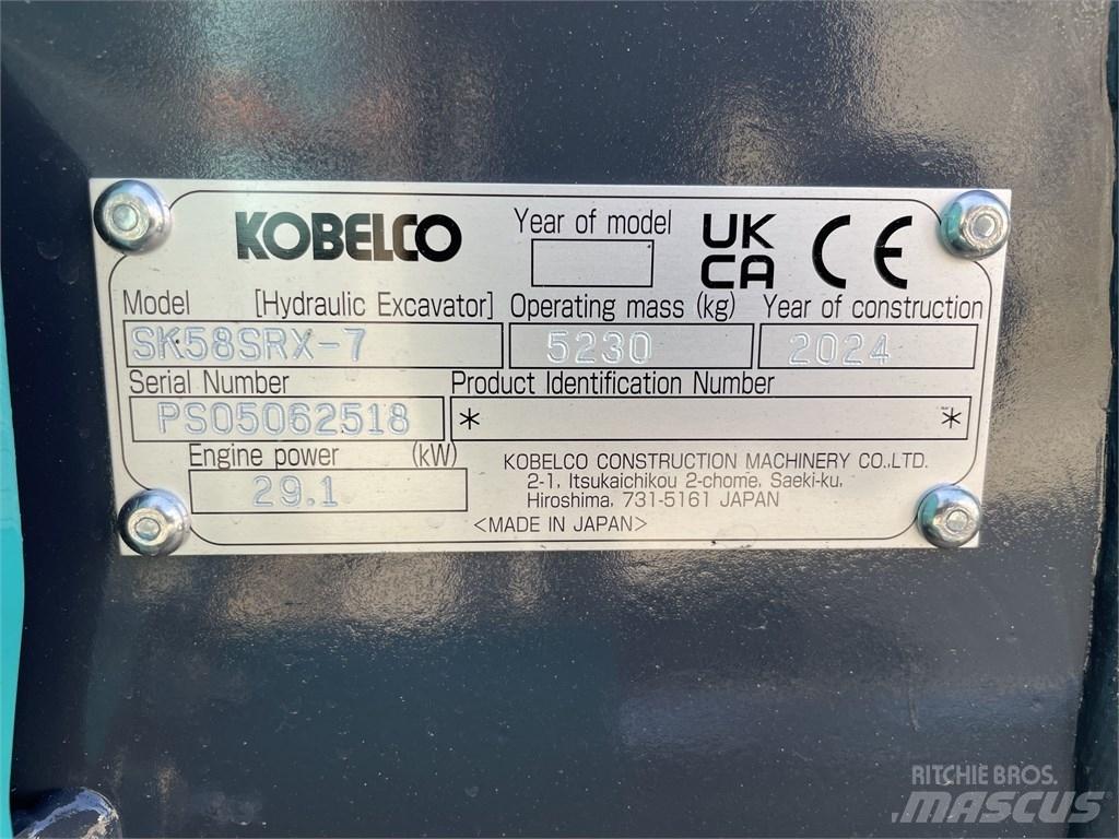 Kobelco SK 58 SRX-7 Miniekskavaatorid < 7 t