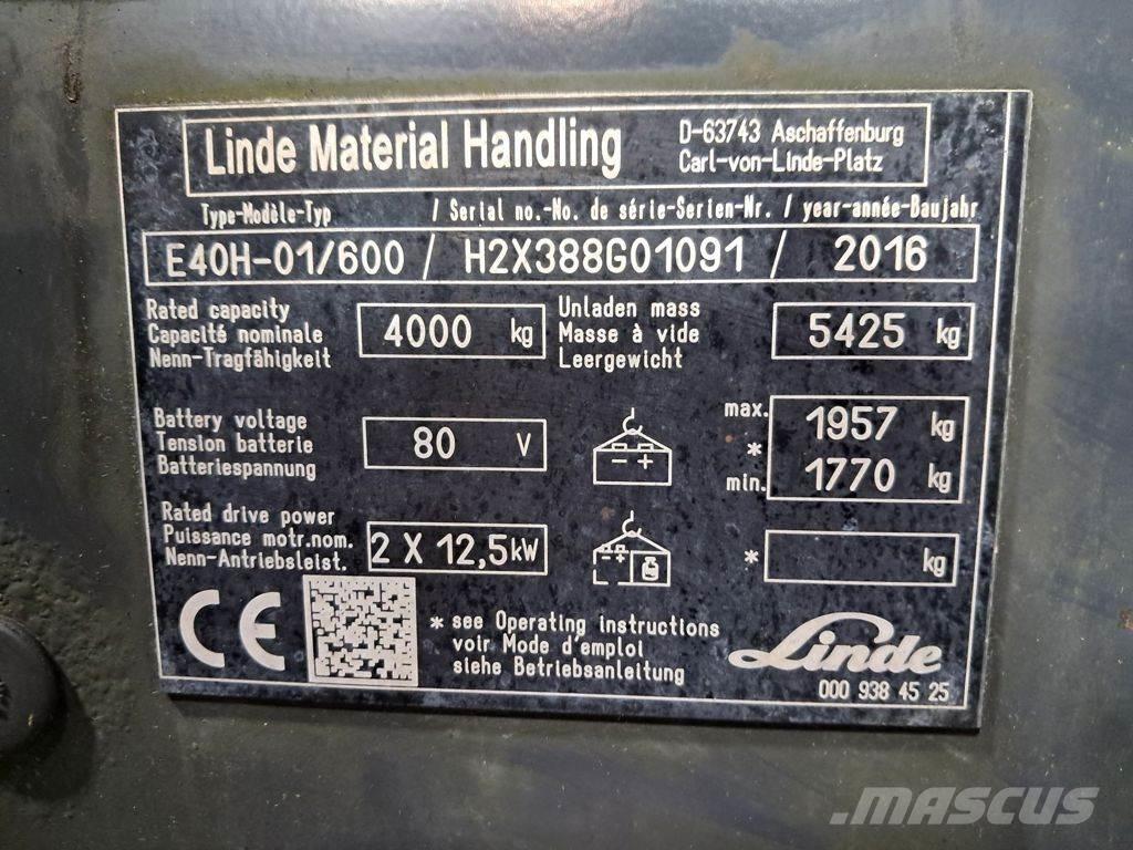 Linde E40H-01/600 Elektritõstukid