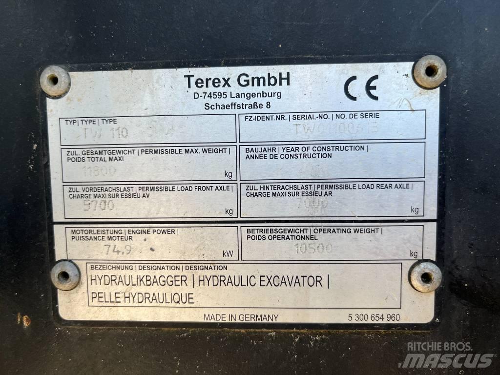 Terex TW 110 Ratasekskavaatorid