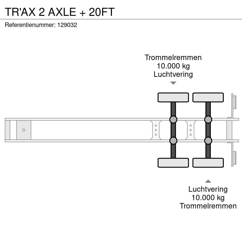  TR'AX 2 AXLE + 20FT Konteinerveo poolhaagised