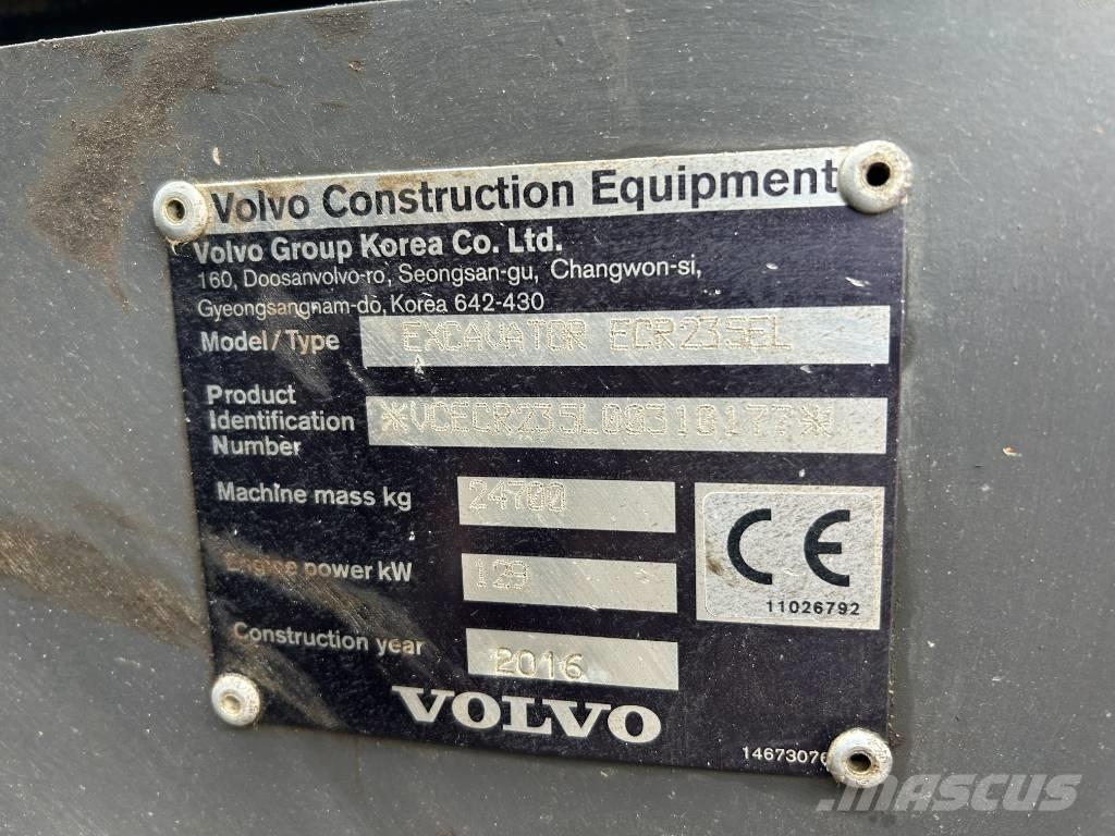 Volvo ECR 235 E L Roomikekskavaatorid