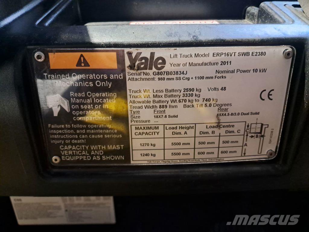 Yale ERP16VT Elektritõstukid