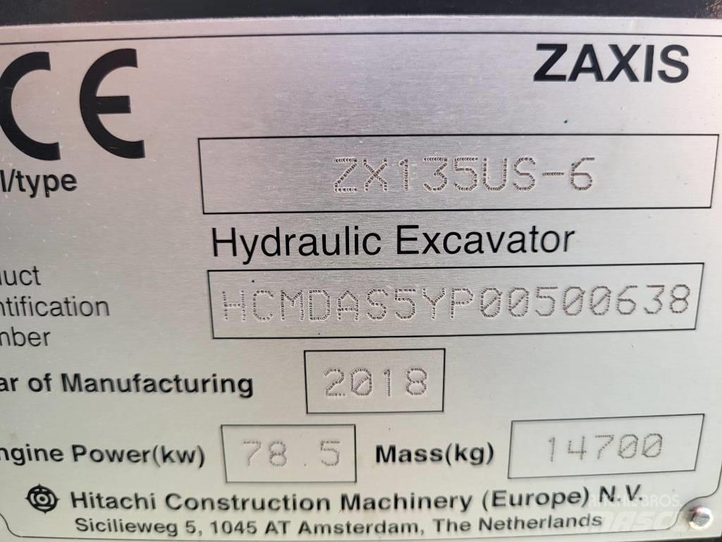 Hitachi ZX 135 US-6 Roomikekskavaatorid