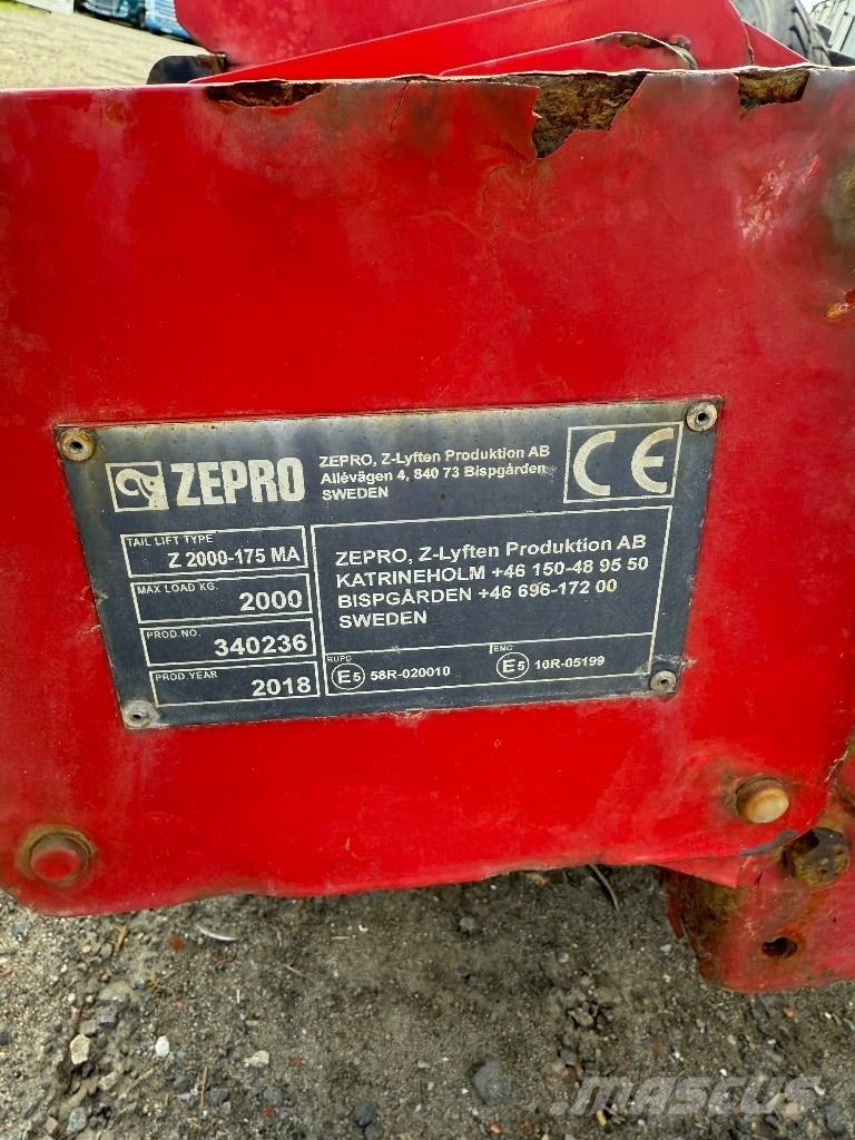  Zepro Bakgavellyft Platvormid