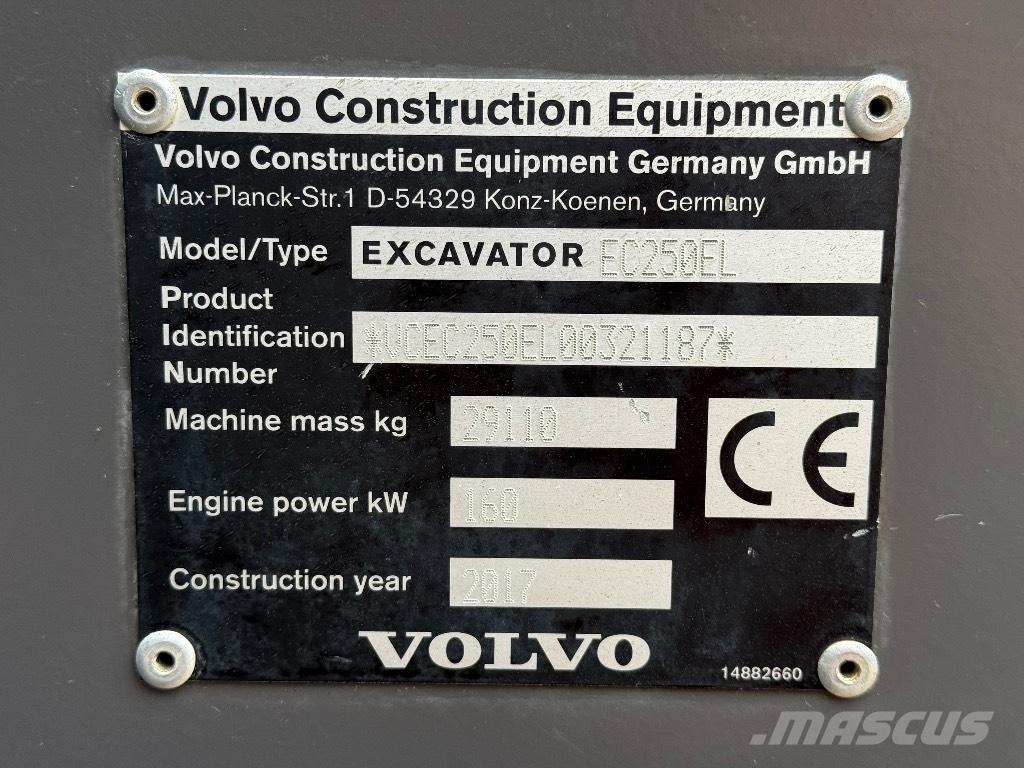 Volvo EC 250 EL Roomikekskavaatorid