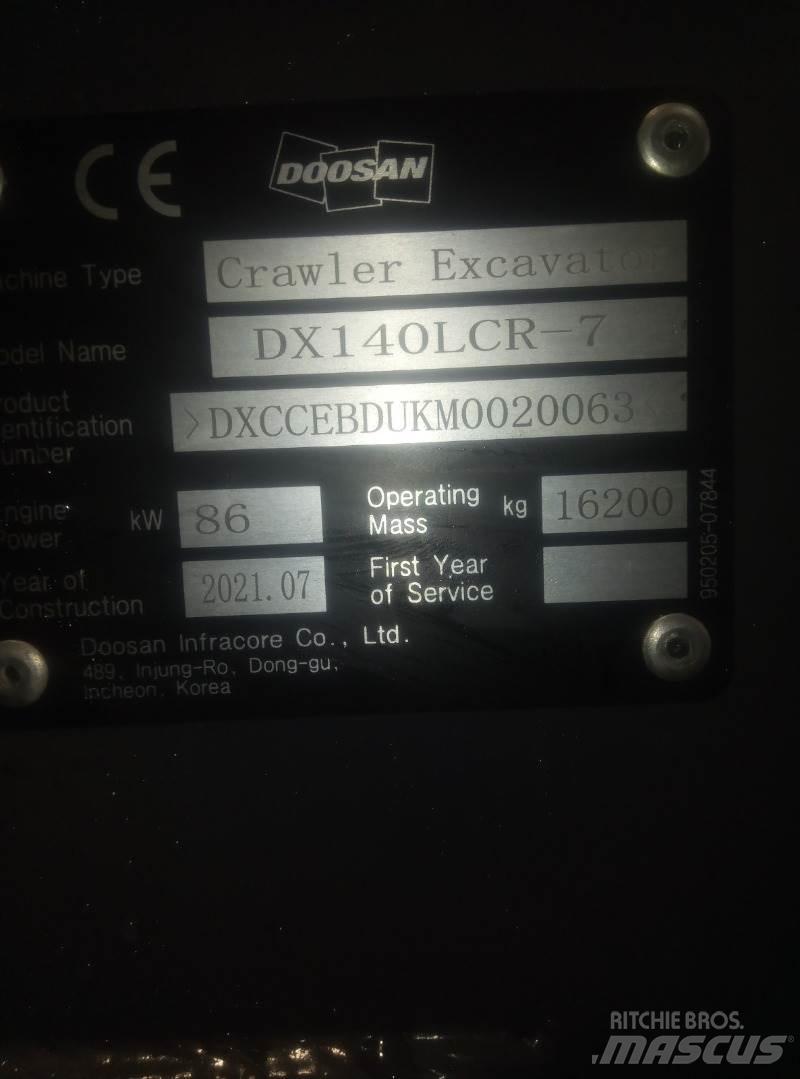 Doosan DX140LCR-7 Roomikekskavaatorid