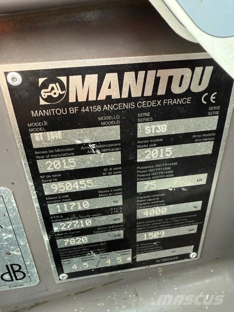 Manitou MT 1840 ST3B Teleskooplaadurid