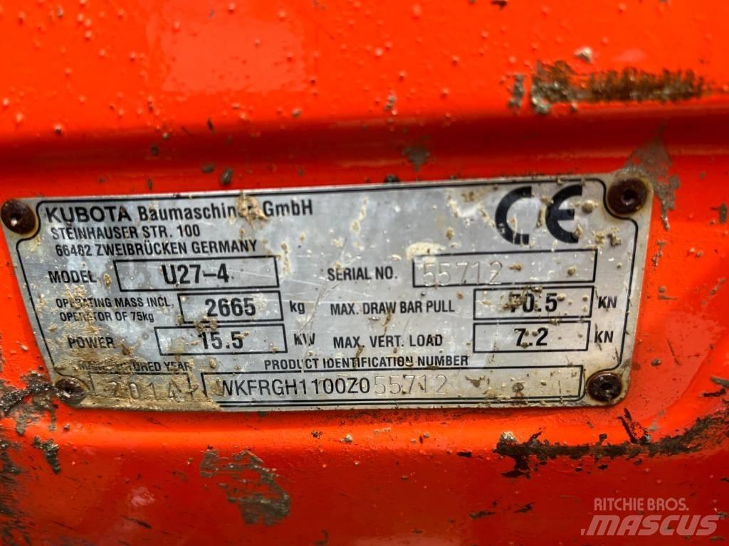 Kubota U 27-4 Miniekskavaatorid < 7 t