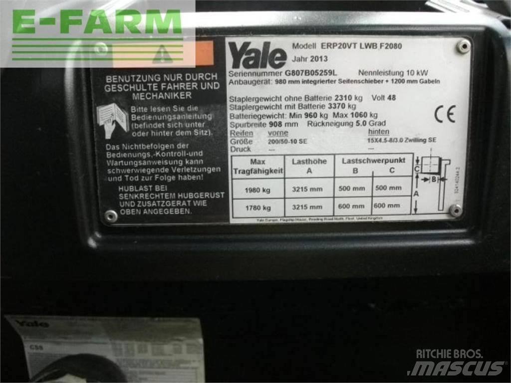 Yale erp 20 vt lwb Kahveltõstukid - muud