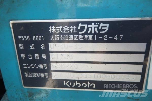 Kubota U-30-3S Miniekskavaatorid < 7 t