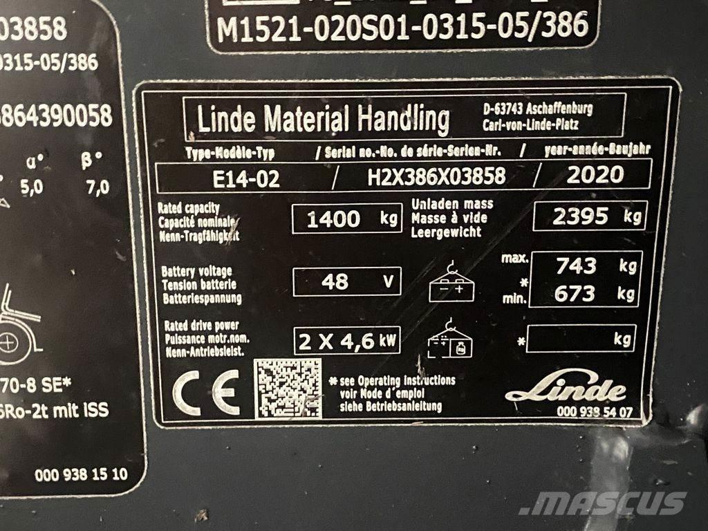 Linde E14-02 Elektritõstukid