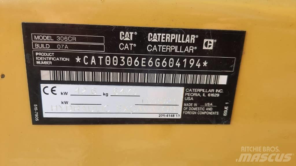 CAT 306 CR 07A Miniekskavaatorid < 7 t