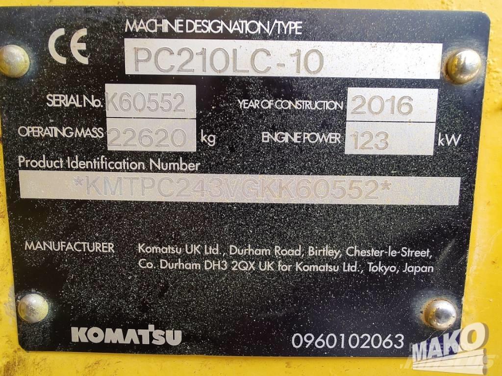 Komatsu PC 210 LC-10 Roomikekskavaatorid