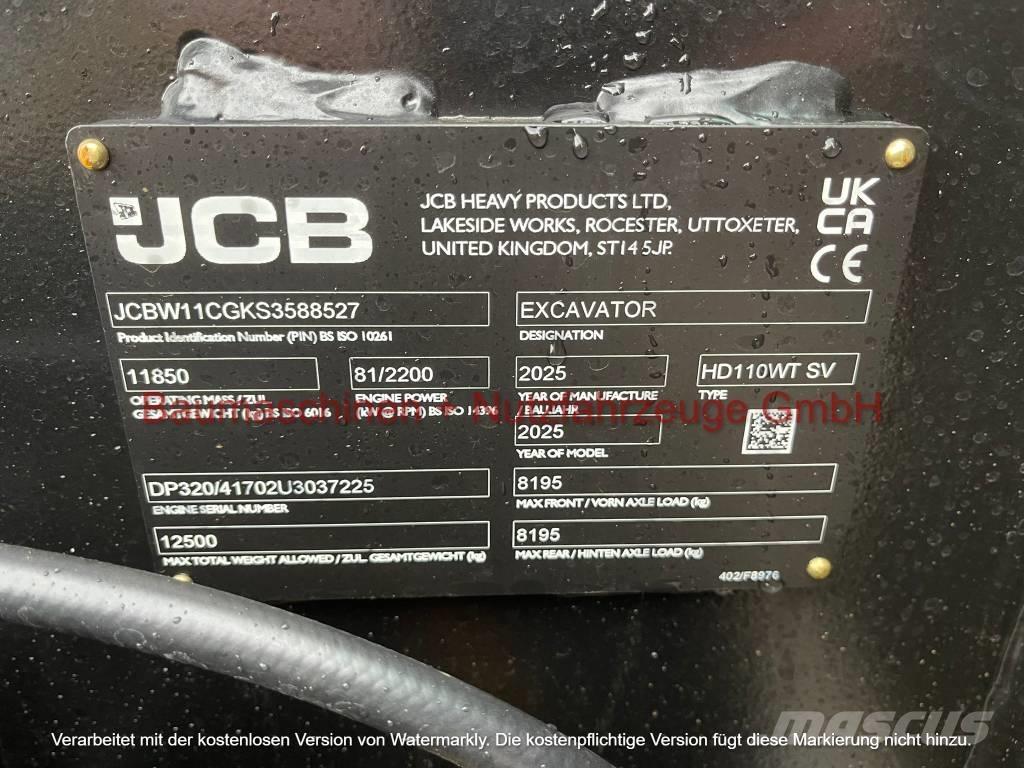 JCB Hydradig 110W Ratasekskavaatorid