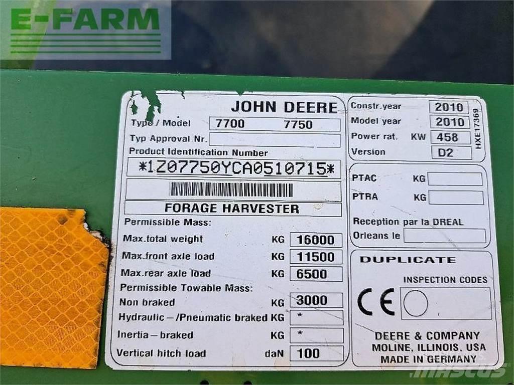 John Deere 7750 Silokombainid