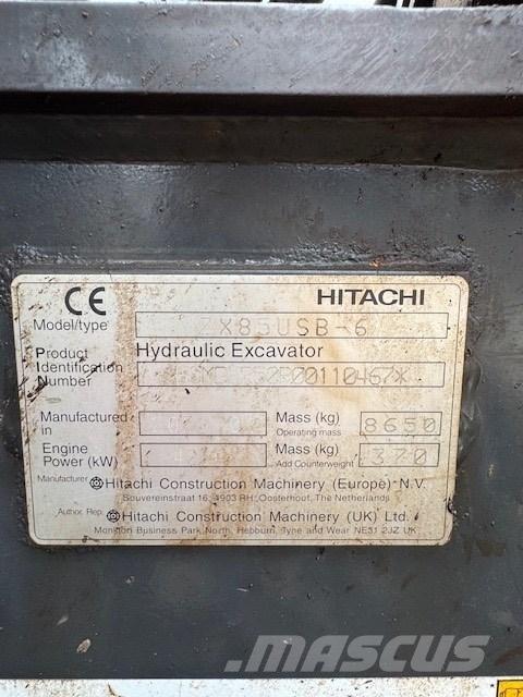 Hitachi ZX 85 USB-6 Väikeekskavaatorid 7t-12t