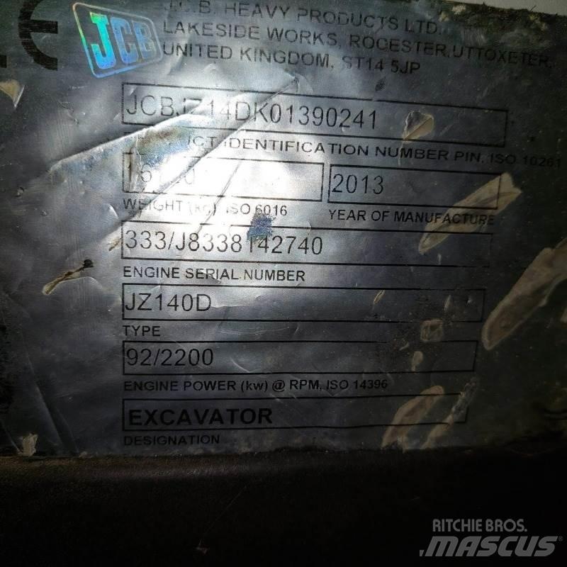 JCB JZ140D Roomikekskavaatorid