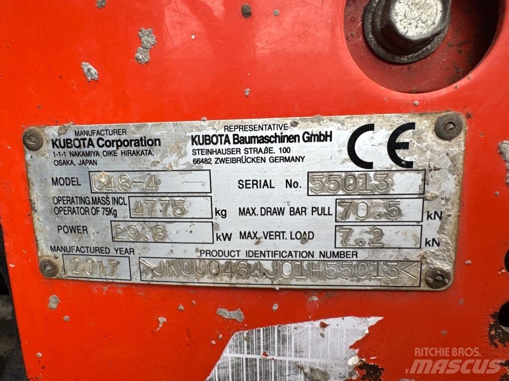 Kubota U 48-4 Miniekskavaatorid < 7 t