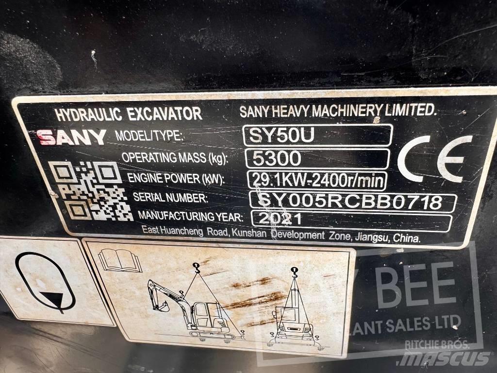 Sany SY 50 U Miniekskavaatorid < 7 t