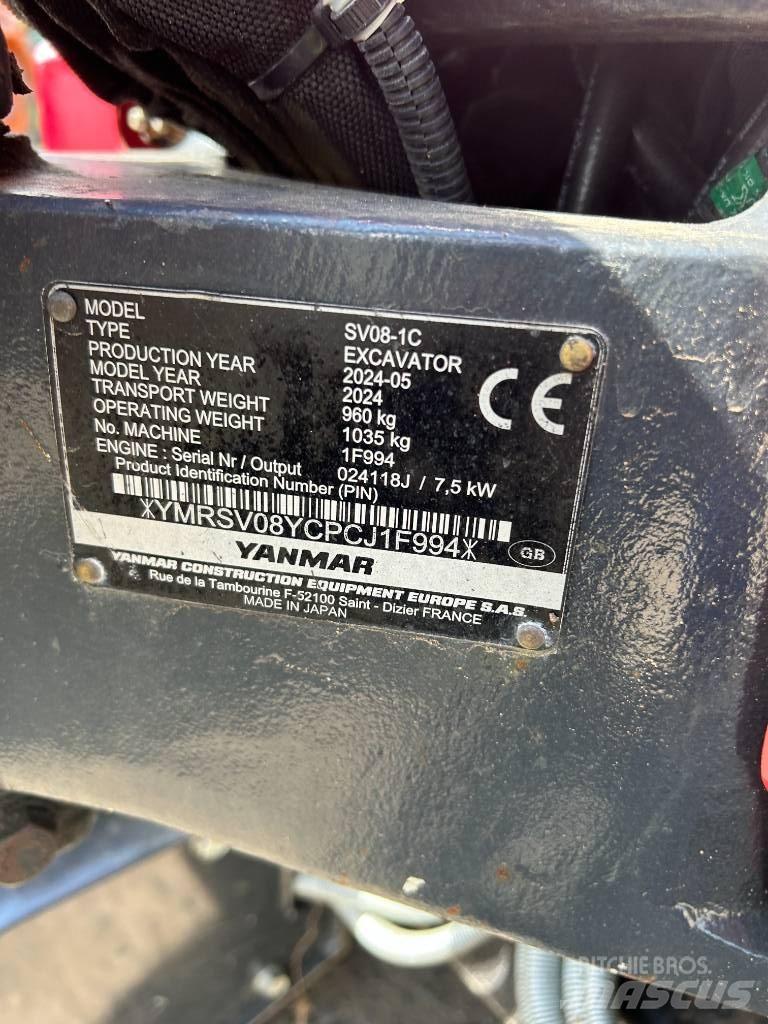 Yanmar SV08-1C Miniekskavaatorid < 7 t