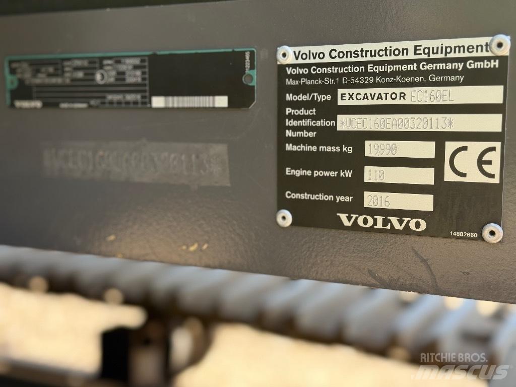 Volvo EC 160 EL Roomikekskavaatorid