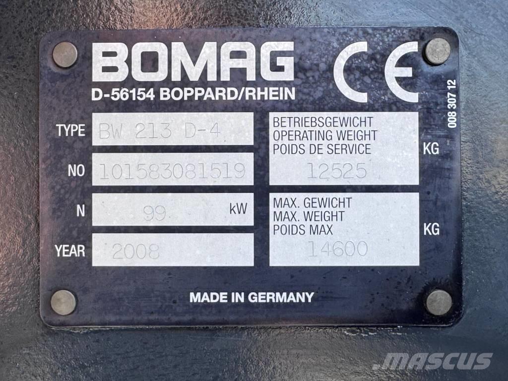 Bomag BW 213 D-4 Ühe trumliga rullid