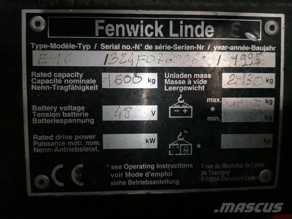 Linde E16 Elektritõstukid