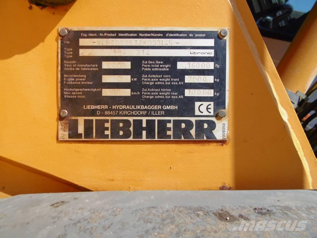 Liebherr A314 Ratasekskavaatorid