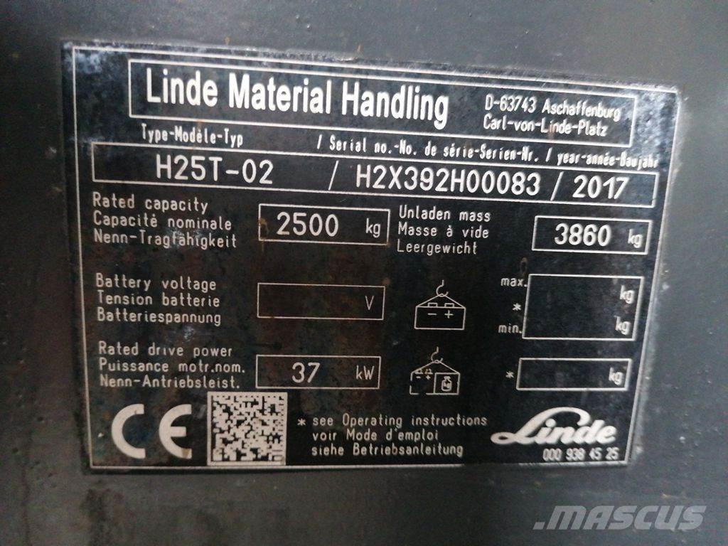 Linde H25T-01 Gaasitõstukid