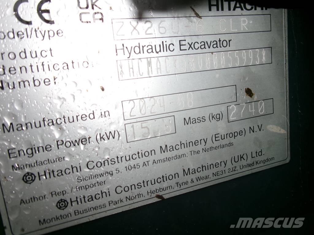 Hitachi Zaxis 26 U Miniekskavaatorid < 7 t