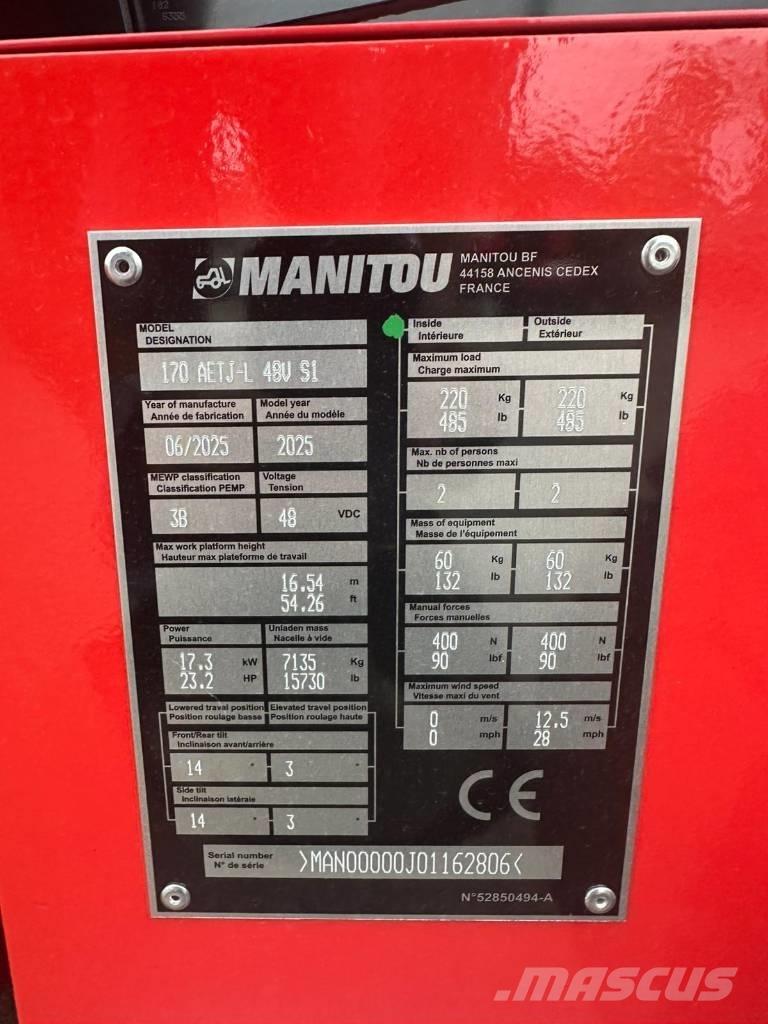 Manitou 170 AETJ Iseliikuvad poomtõstukid