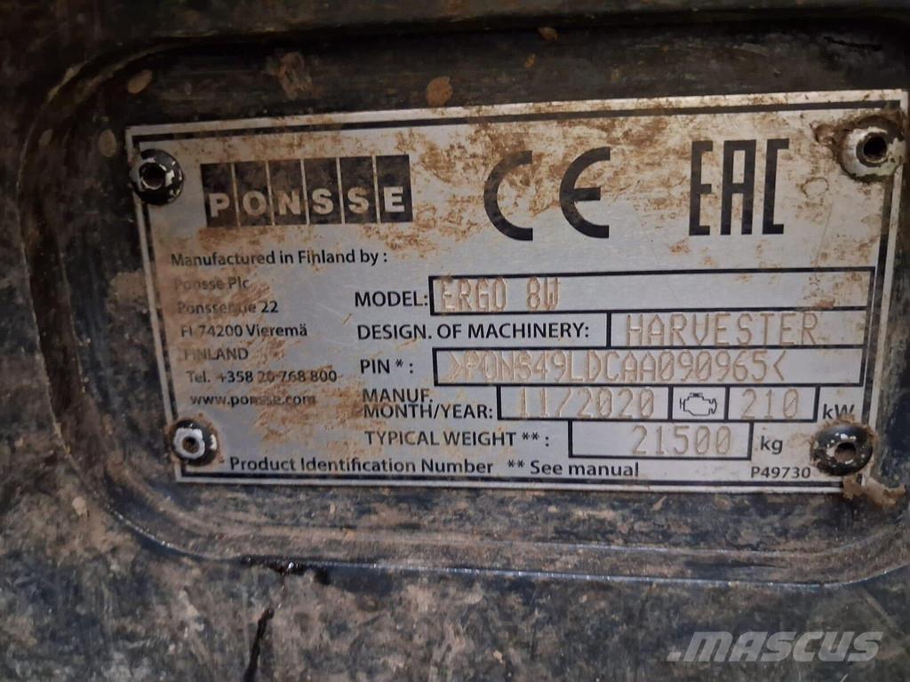 Ponsse Ergo 8W Harvesterid