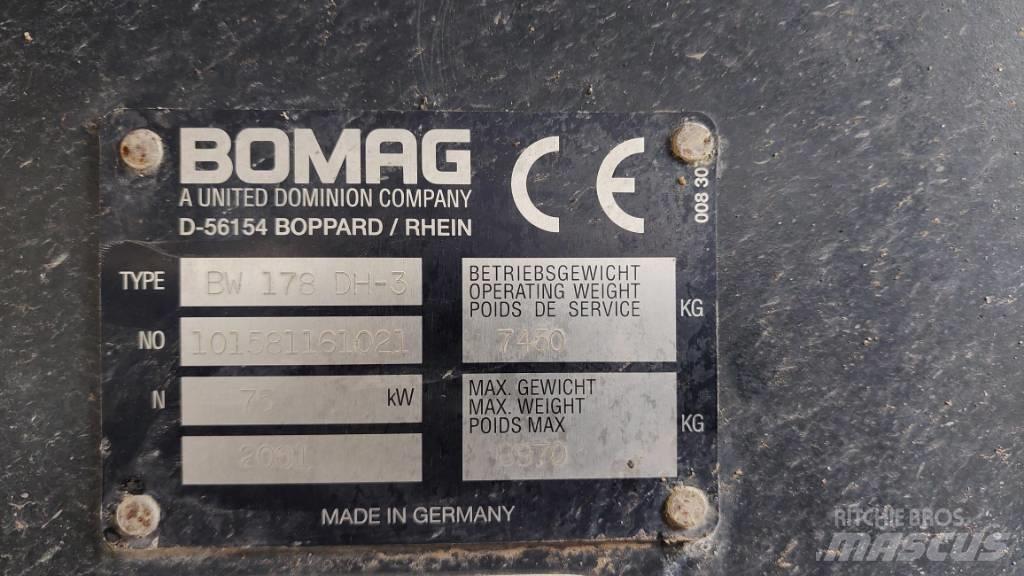 Bomag BW 178 D H-3 Tandemrullid