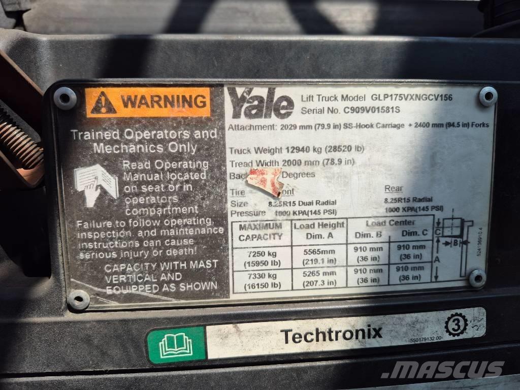 Yale GLP175VXNGCV156 Kahveltõstukid - muud