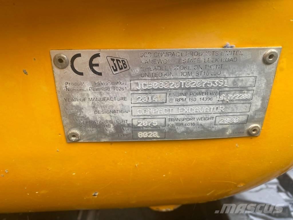 JCB 8020 Miniekskavaatorid < 7 t