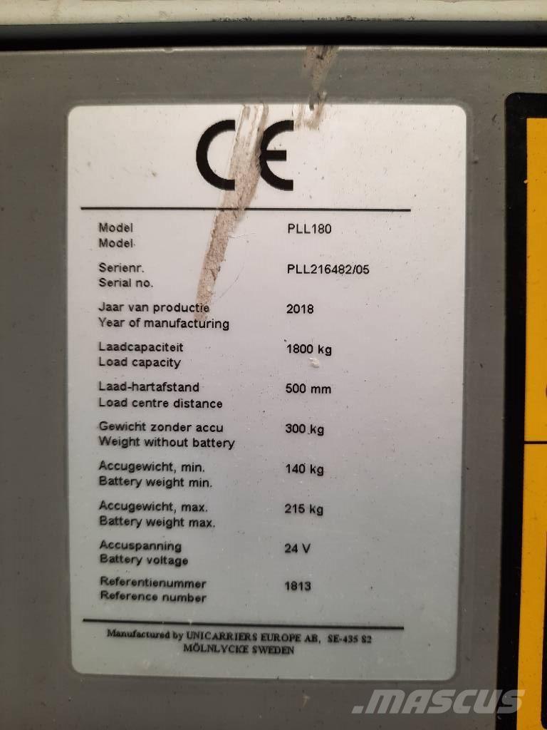 UniCarriers PLL180 Elektriline alusesiirdaja