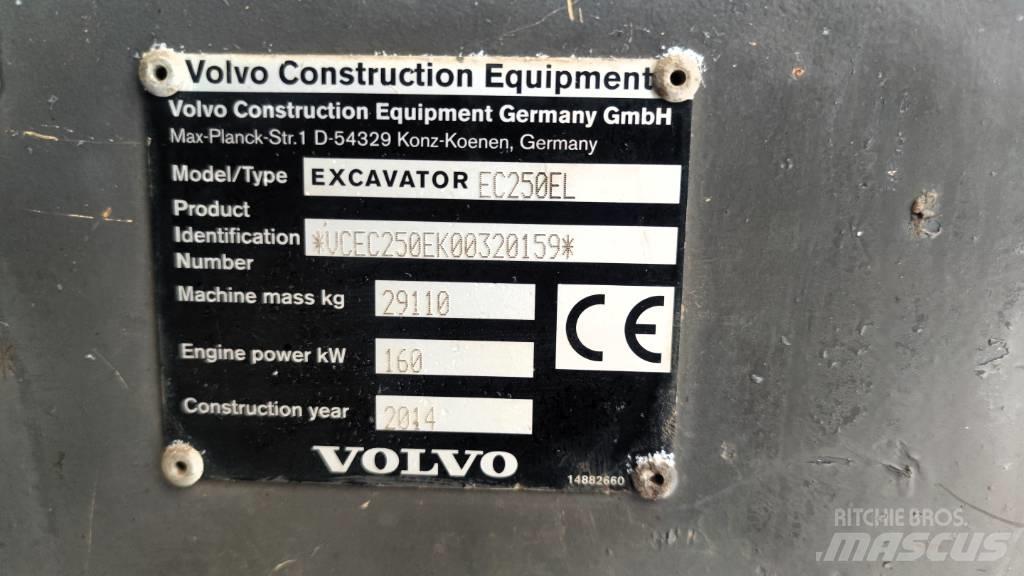 Volvo EC 250 EL Roomikekskavaatorid