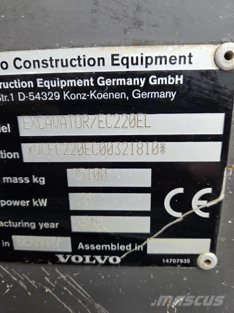 Volvo EC220EL Roomikekskavaatorid