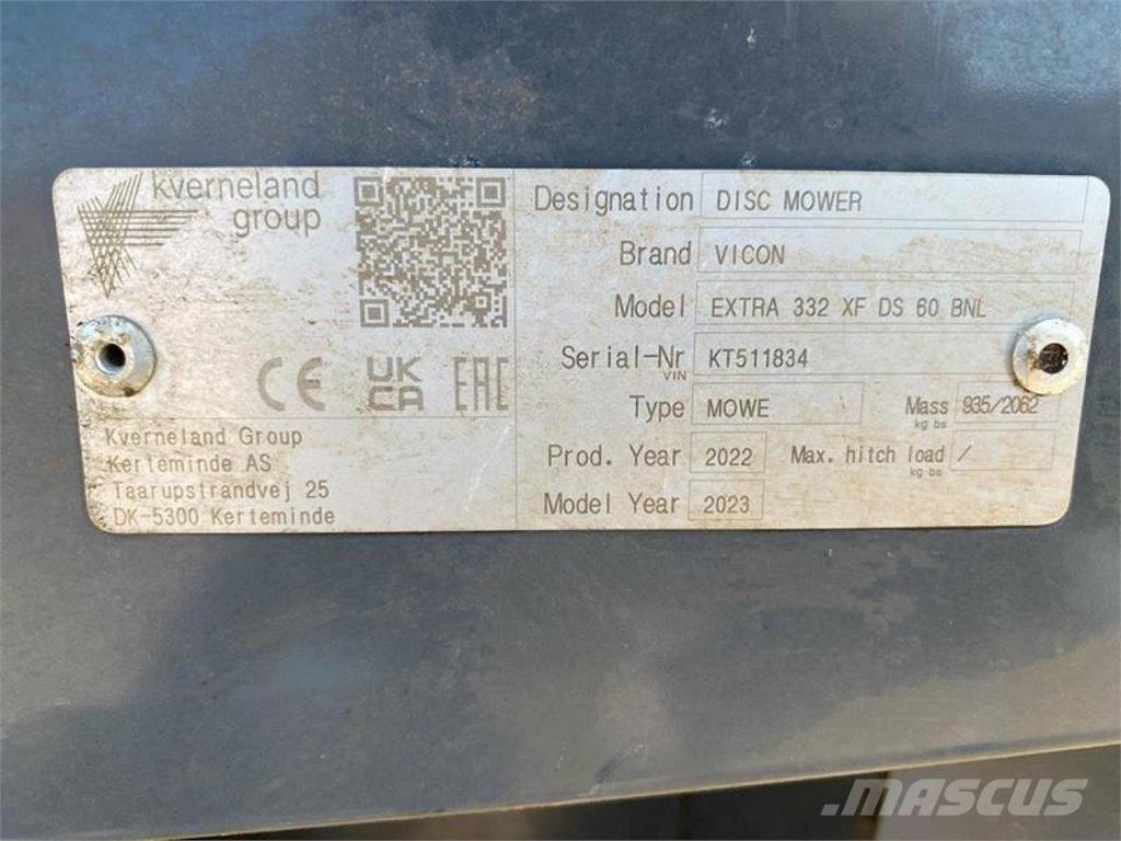 Vicon EXTRA 332 XF Niidukid