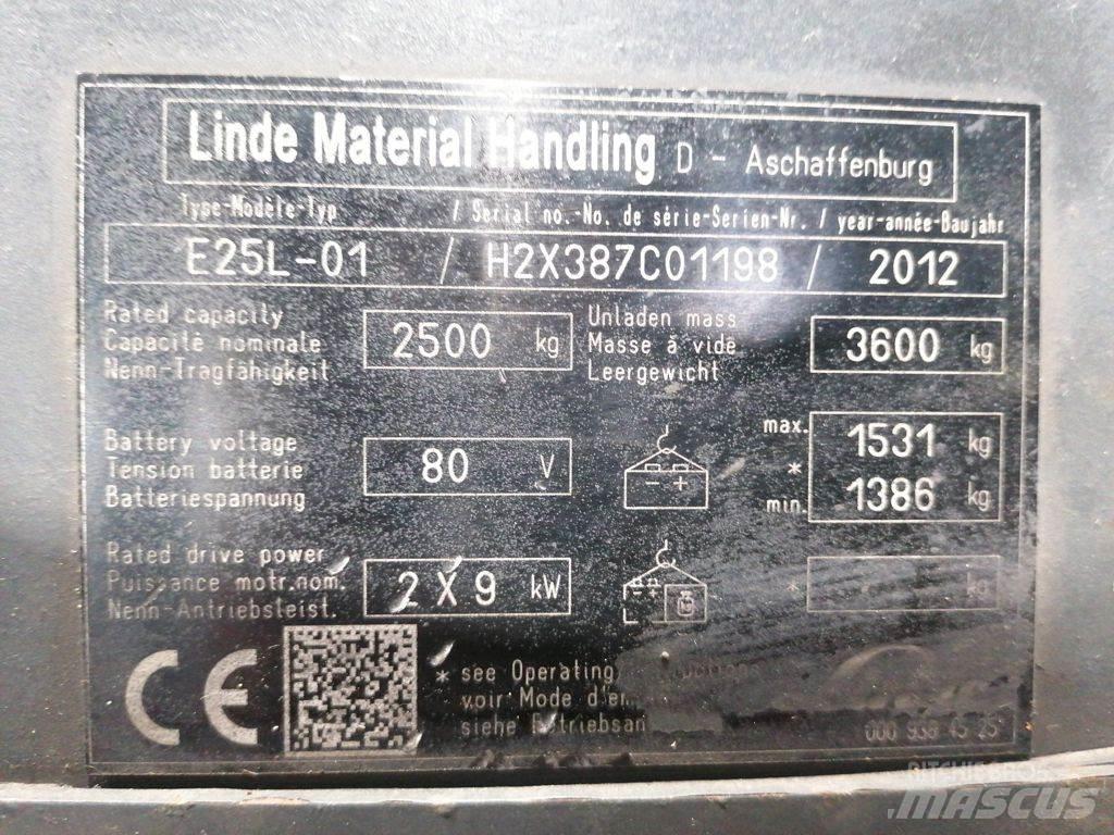 Linde E25L-01 Elektritõstukid