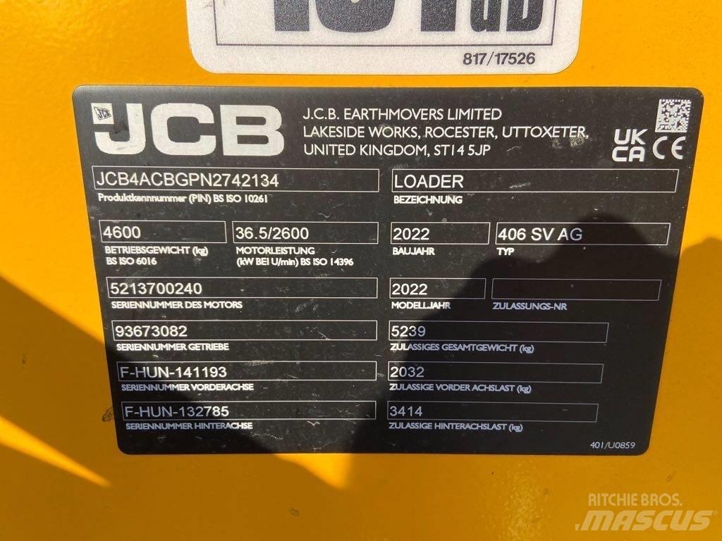 JCB 406 SV AG Rataslaadurid