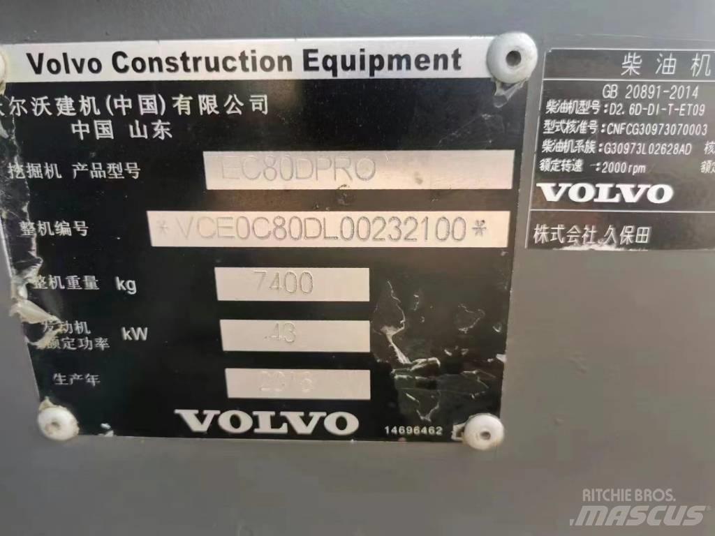 Volvo EC 80D PRO Roomikekskavaatorid