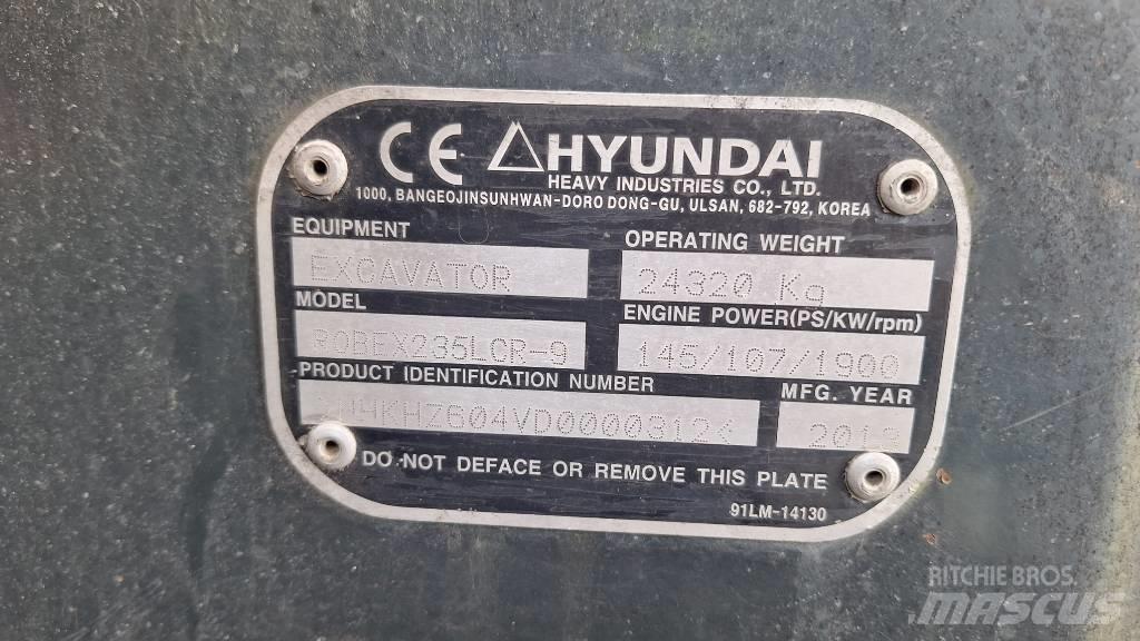 Hyundai 235 LCR-9 Roomikekskavaatorid