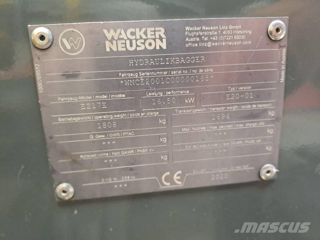 Wacker Neuson EZ17e Roomikekskavaatorid