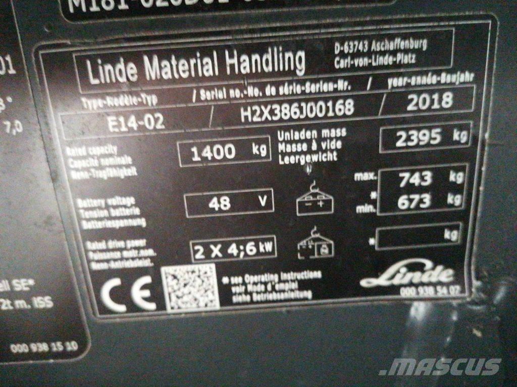Linde E14-02 Elektritõstukid