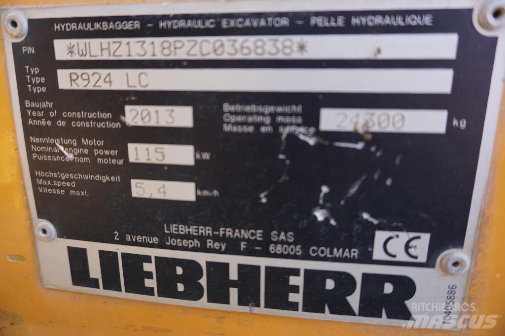 Liebherr R 924 LC Roomikekskavaatorid