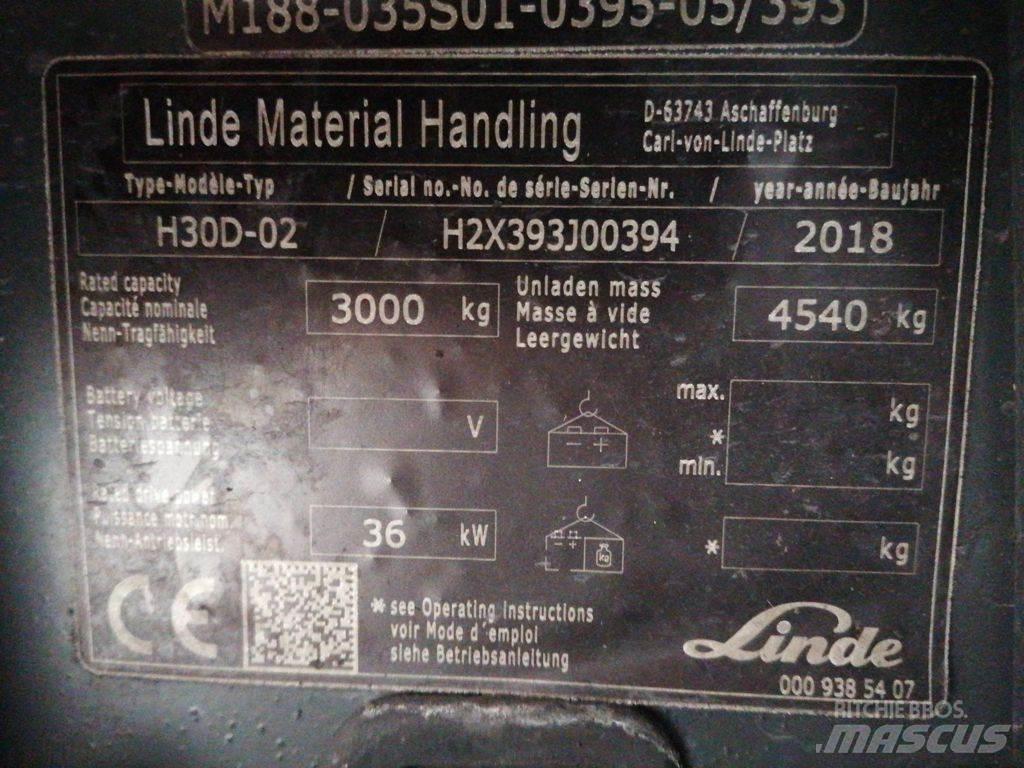 Linde H30D-02 Diiseltõstukid